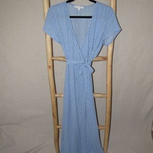 Olivaceous Polka Dot Wrap Dress